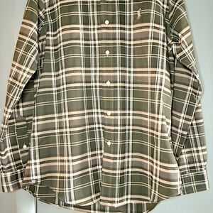 Polo by Ralph Lauren Olive and Cream Plaid Button-Down Shirt